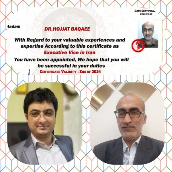 تبریک انتصاب مدیراجرایی سازمان جهانی مدیران آینده در ایران